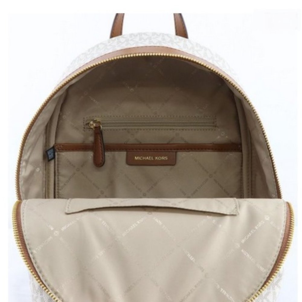 MICHAEL KORS Kenly Medium Backpack Signature Vanilla Bag - Picture 5 of 16